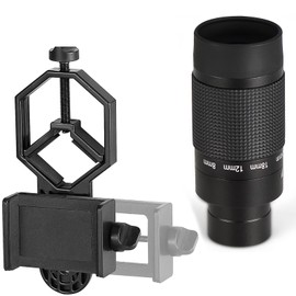 CelticBird 1.25" Telescope 8mm-24mm Zoom Eyepiece for Low Power and High Power with Universal Cell Phone Adapter- Compatible with Binocular Monocular Spotting Scope Telescope and Microscope