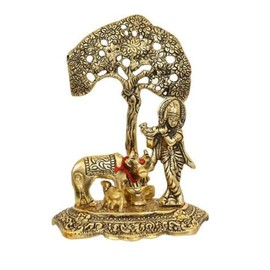 Tarini Gallery Metal Idol Statue Sculpture Indian Decor Antique for Home Temple Decoration and Gifting (Design 2)