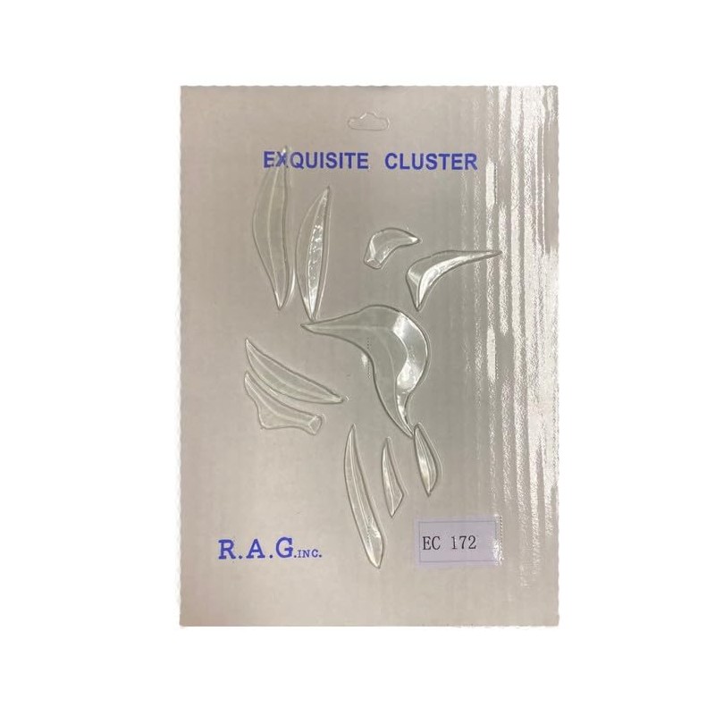 5"x7" Exquisite Clear Glass Hummingbird Bevel Cluster EC172