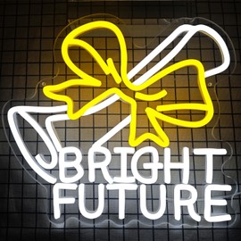Bright Future Neon Sign Congrats Grad Neon Sign for Graduation Decorations 2025 Congrats Light up Sign Background Wall Art Decoration for 2025 Graduation Party Home Hotel Bar College Graduation Gifts