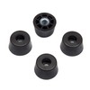 4 Small Extra Tall Round Rubber Feet Bumpers - .437