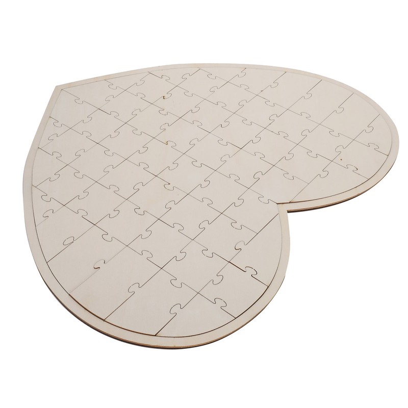 Wooden Heart Puzzle Wedding Games Personalization Message Board Craft Decorations