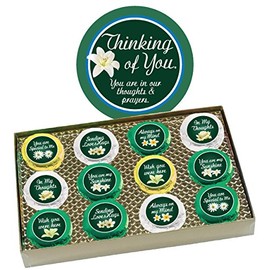 THINKING OF YOU "Cookie Talk" Chocolate Covered Cream Filled Sandwich Cookies Assortment - 12 Message Cookies In Gift Box