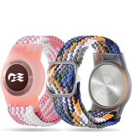 CiikDux 2 Pack Stretchy Nylon Princess Cruise Medallion Holder Watch Band, Adjustable Braided Elastic Men Women Kids for Ocean Princess Medallion Holder Accessories