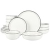Gibson Home Oslo 16-Piece Porcelain Dinnerware Set - Color: White