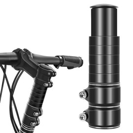 RUINAER Bike Stem Riser, Adjustable Bicycle Handlebar Extender, 28.6mm Bike Fork Aluminum, Increases Bar Height Up to 5.3" for Mountain Bike, Road Bike, MTB, BMX, Cycling(1-1/8")