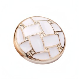 5PCS Gold White Pearl Buttons Fastener - Versatile Sewing Accessories for DIY Garment, Clothing, Handmade Projects, and Scrapbooking