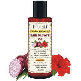 Satvayush Khadi Ultra Premium Red Onion with Hibiscus Ayurvedic Natural & Herbal Hair Oil (210 ml)