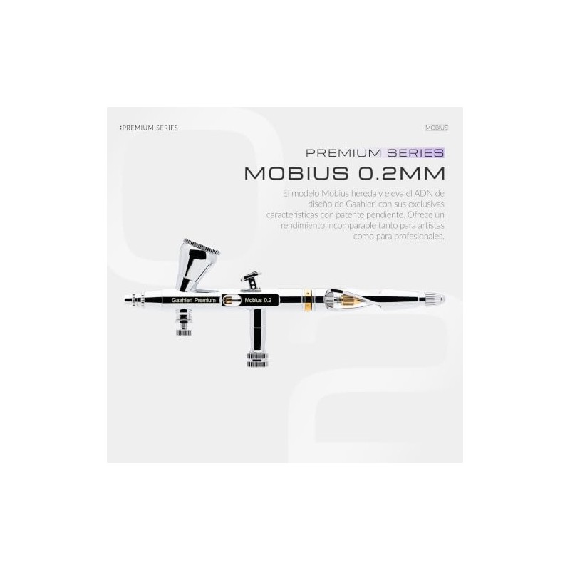 Gaahleri Aerógrafo Premium Series GHPM-Mobius 0,2 mm