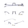 LUFF 3 Pack Rimless Reading Glasses Men Women- Comfortable Frameless