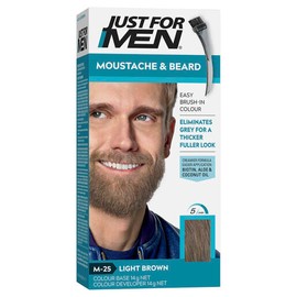 Just For Men Moustache & Beard Brush-In Colour Gel M-25 Light Brown