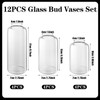 Bud Vases Set of 12 Clear Small Flower Vase in