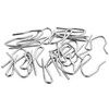 58 Pcs Metal Curtain Hooks, Wobe Silver Rustproof Stainless Steel