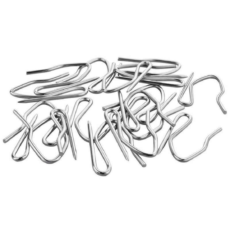 58 Pcs Metal Curtain Hooks, Wobe Silver Rustproof Stainless Steel