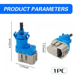 FEDOEY 1 PC Brake Light Switch, 4-pin Brake Light Switch Replacement, Compatible with Ford F-150 F-250 F-350 Focus/Mazda 2 3 5 6/Lincoln MKC MKT OEM: 4838697/8T4T-9G854-AA (Blue)