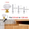 25 Pack Drawer Knobs Diamond Shaped Crystal Glass 30mm Cabinet