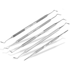 InstrumenteNrw Set of 5 Nail Corner Lifters Corner File Foot Care Instrument Nail Lifter for Toenails and Fingernails Professional Manicure Pedicure Set