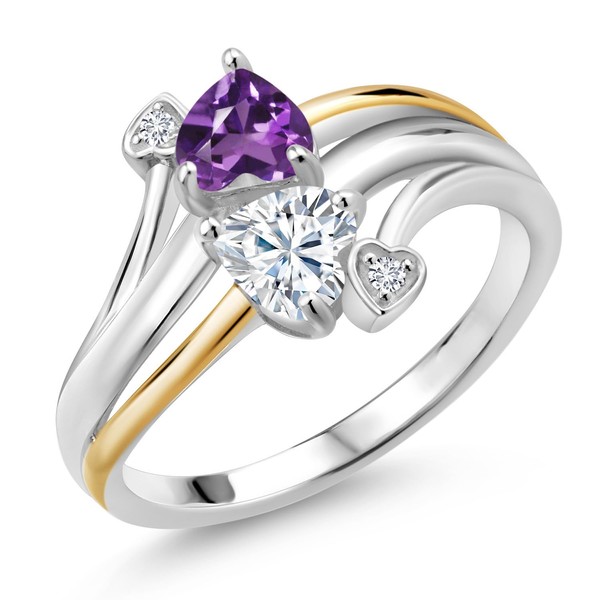 Gem Stone King 925 Silver and 10K Yellow Gold 2