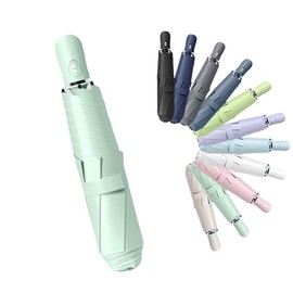 Mini Lightweight Automatic Open/Close Travel Folding Umbrella with Teflon Coating & UV Protection 50+ - for Men, Women & Kids, 6 Ribs, Compact for Backpack/Bag (Sun Protection & Rain)