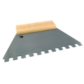Glue application spatula according to TBK 180/250 mm, serrated, non-serrated, wooden spine sizes: A1 A2 A3 A4 A5 B1 B2 B3 B4/S4 B11 C1 C2 C3 C4 C5 (180 mm, C4 (8x8))