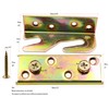 LBY Bed Rail Brackets with Square Screws – Heavy Duty