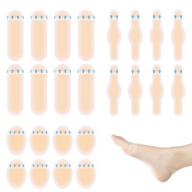Pack of 24 Blister Plasters, Heel Gel Plasters, Waterproof Plasters for Heel, Hydrocolloid Plasters, Toes and Fingers - Protects, Relieves Pain and Promotes Healing
