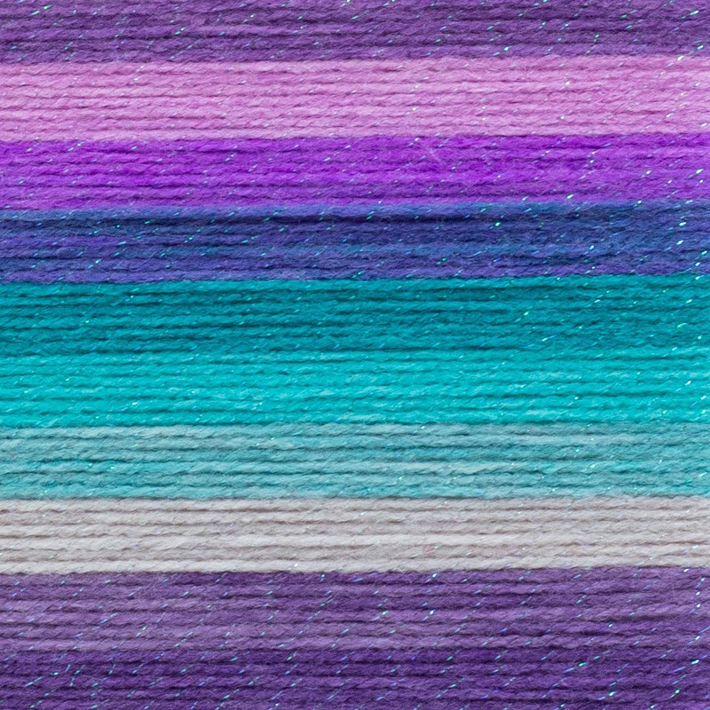 Lion Brand Yarn (1 Skein) Mandala Sparkle Yarn, Aquila