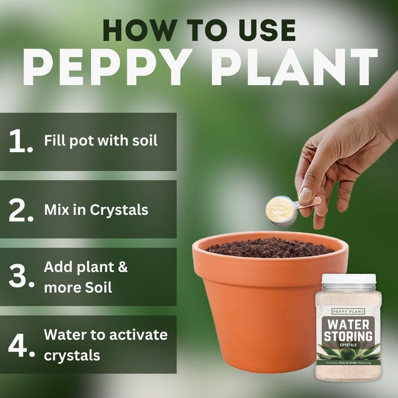 1lb (16oz) Peppy Plant Water Storing Crystals for Plants |