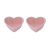 CHOOLD Ceramic Heart-Shaped Pudding Bowls with Beads Edge, Set of