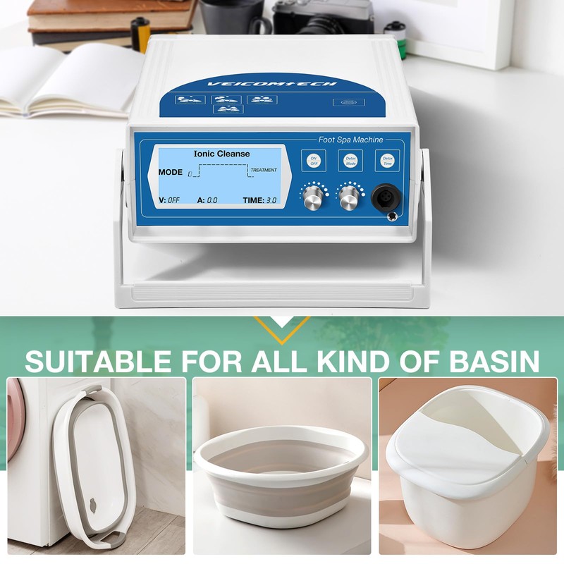 veicomtech Upgrade Ionic Foot Bath Detox Machine, 3 in1 Detox