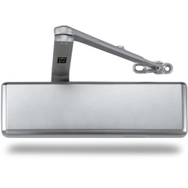 Finsbury FH‑9500 Commercial Door Closer, Heavy Duty Grade 1 Aluminum, Hydraulic Auto Close, Adjustable Spring 1–6, UL 3‑Hour Fire Rated, ADA Compliant, Surface Mount for High Traffic Doors (Aluminum)