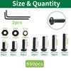 Zmbroll 660Pcs M2 Button Head Hex Socket Cap Screws Fully