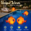 Cootway Floating Pool Lights Solar Powered, 16'' Inflatable Waterproof Clownfish