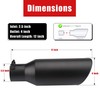 2.5 Inch Black Exhaust Tip, Universal 2 1/2" Inside Diameter