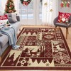 RUGSREAL Christmas Area Rug Farmhouse Decorative Area Rug Rustic Buffalo
