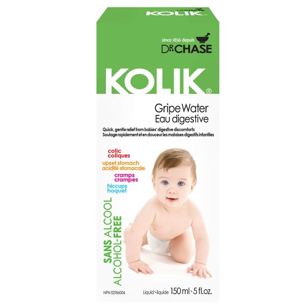 Dr. Chase Kolik Gripe Water Alcohol-Free - Baby’s Colic Relief - Gripe Water for Babies - Baby Gas Relief for Stomach Discomfort & Hiccups - Newborn Essentials - 5 fl. oz. (5 Fl Oz (Pack of 1))
