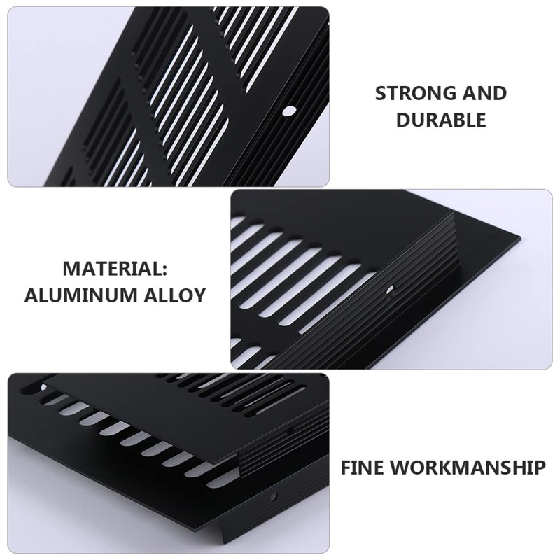 TEHAUX 2pcs Aluminum Alloy Exhaust Vents Breathable Mesh Covers for