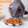 12 cuencos de acero inoxidable para gatos poco profundos, platos