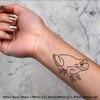 Azeeda 4 x 'Frosch sitzend' Temporäre Tattoos - Wasserfest, Hautfreundlich