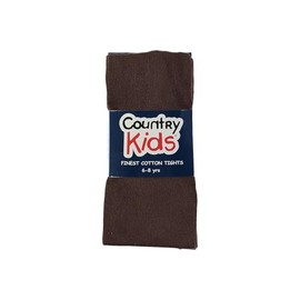 Country Kids Girl's Luxury Cotton Tights, Warm Brown, 9-11 Years UK