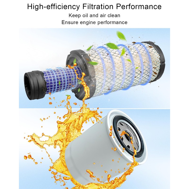 HUQUZN Filter Kit Fit for Kubota BX23S BX1880 BX2360 BX2380