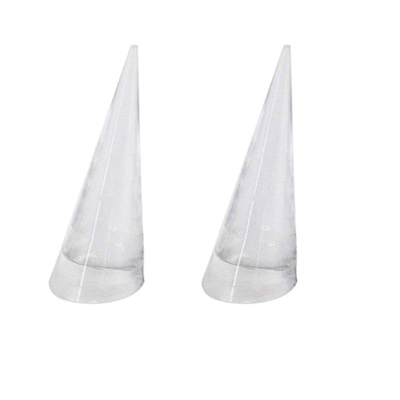 Luzen 2Pcs Acrylic Jewelry Ring Holder - Cone Shape Single