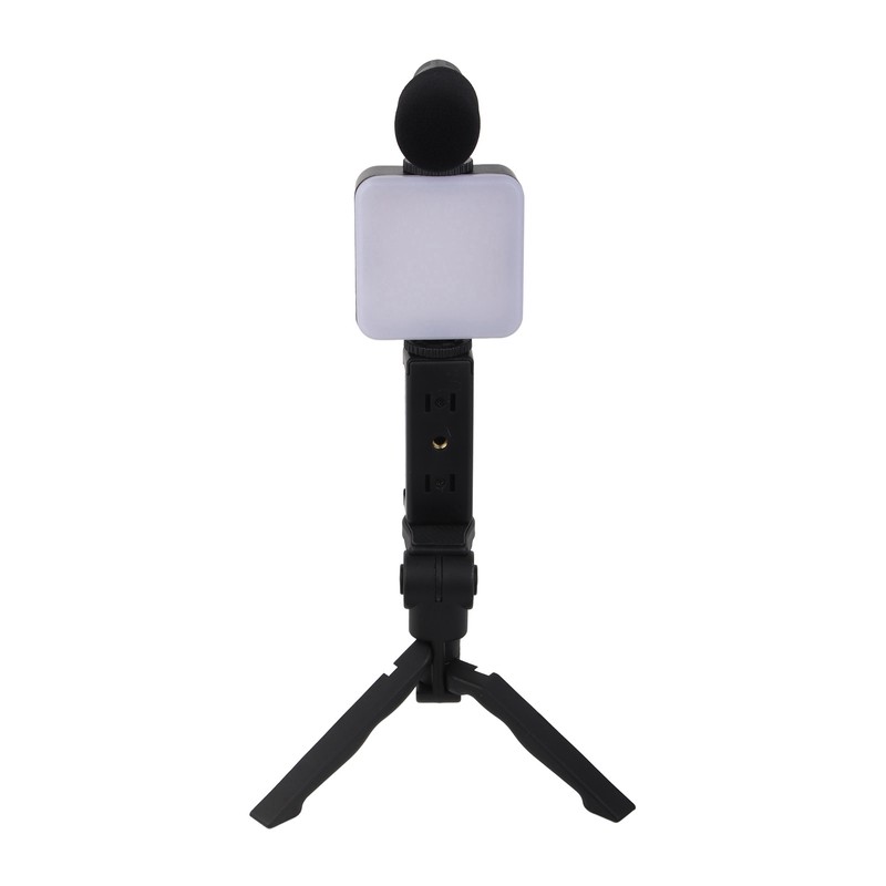 LED Video Fill Light Microphone Tripod Kit for Phone Camera