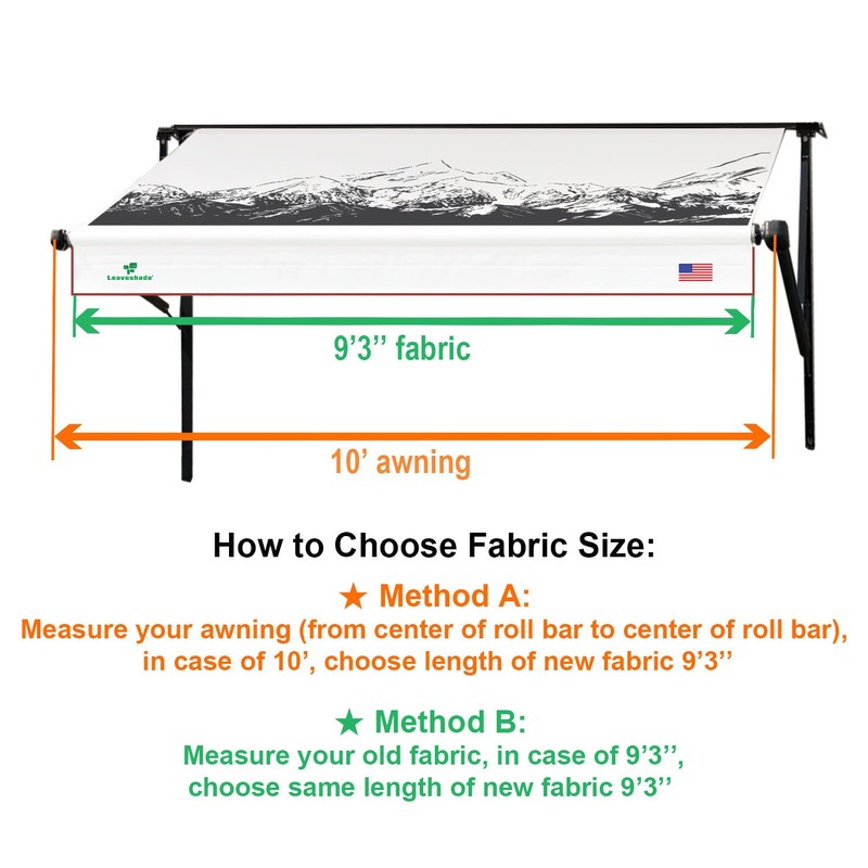 Leaveshade RV Awning Fabric Replacement Camper Trailer Awning Fabric Super