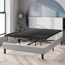 ZINUS Quick Lock Bunkie Board, Box Spring & Bed Slat Replacement, Metal Frame with Steel Slats, Easy Assembly, Queen