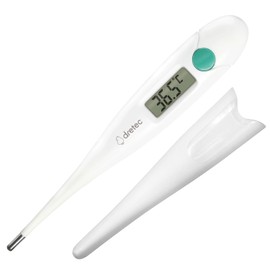 dretec(ドリテック) 体温計 予測式15秒検温 早い 赤ちゃん 子ども スピード 電子体温計 わき用 先が曲がる やわらかタッチ ケース付き 抗菌樹脂 デジタル