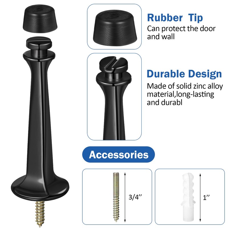 24 Pack Door Stop Heavy Duty Solid Rigid Door Stoppers