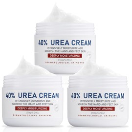 Urea Cream 40%, Keratolytic Foot Cream for Dry Cracked Heels, Feet, Knees, Elbows, Hands, Cuticle, Callus Remover, Skin Barrier Repair (3)