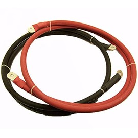 Battery Cable with 3/8" and 5/16" Lugs for Power Inverter Converter Solar 12 Volt Bank (10ft, 4 AWG SGX)
