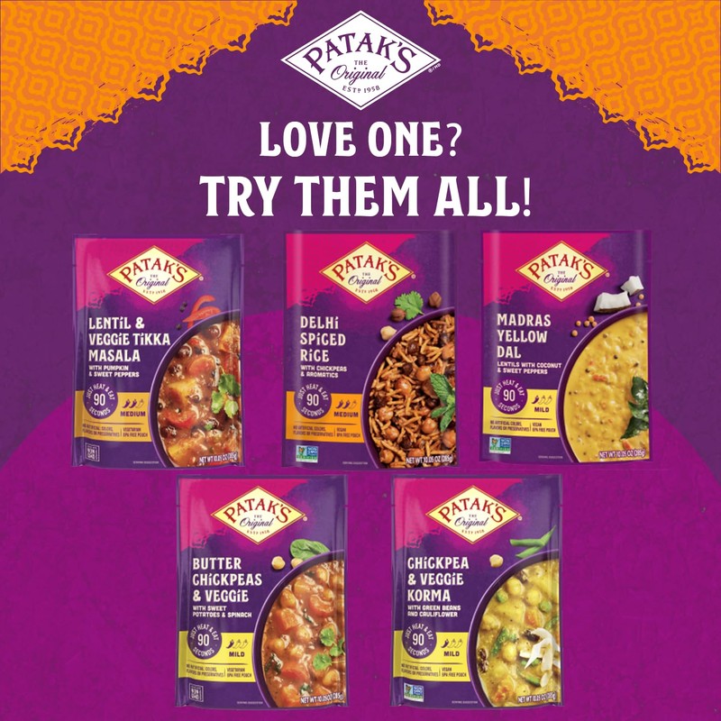 Patak’s Delhi Spiced Rice - Fragrant Basmati Rice w/Chickpeas, Onion